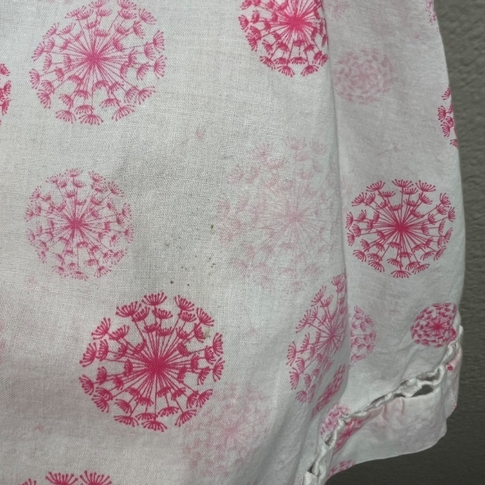 Savannah Baby Sleeveless Dandelion Dress in White and Pink Sz 12M - Picture 4 of 5